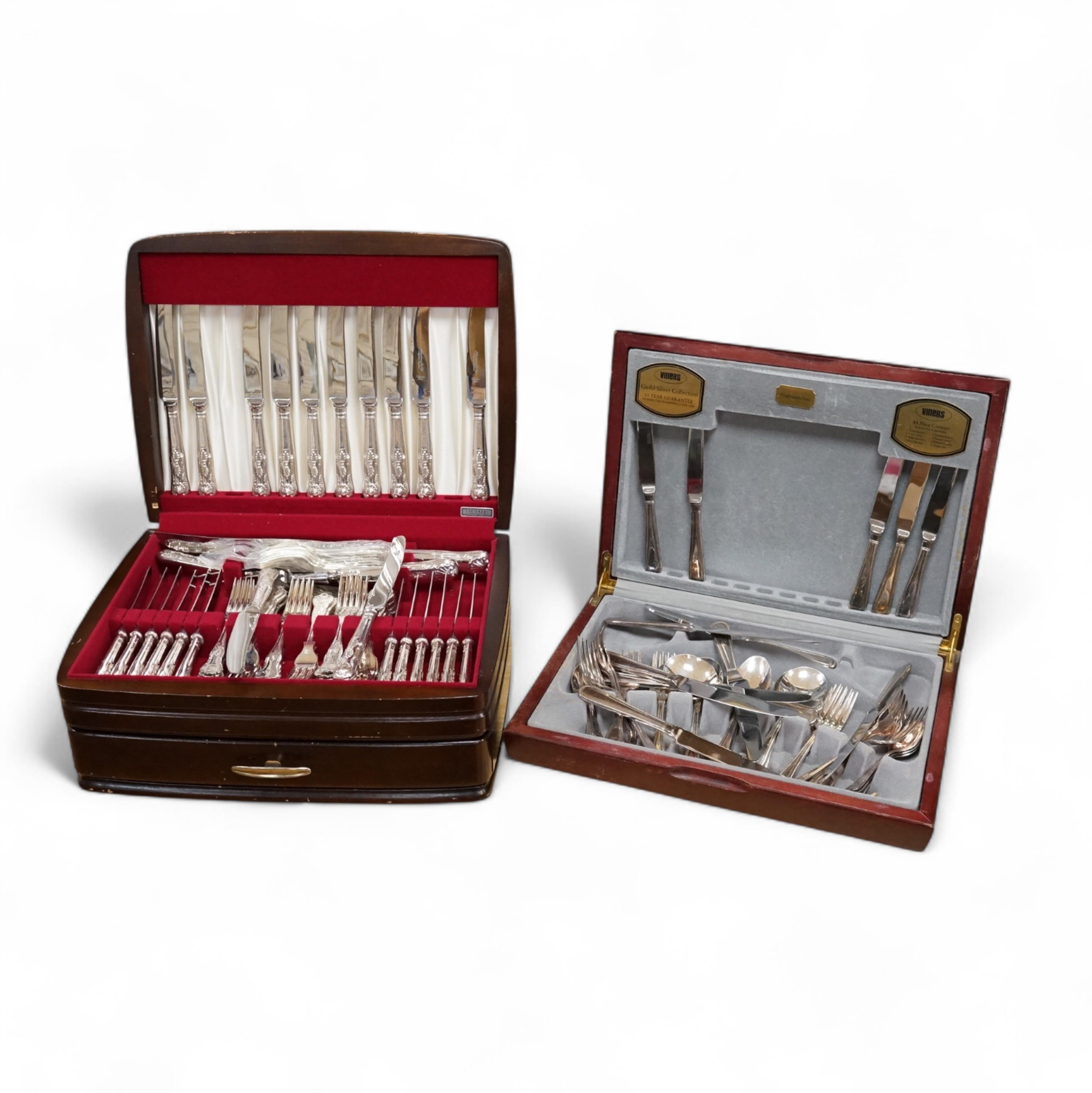 Two Canteens of cutlery comprising J. Thompson & Sons and another by Viners